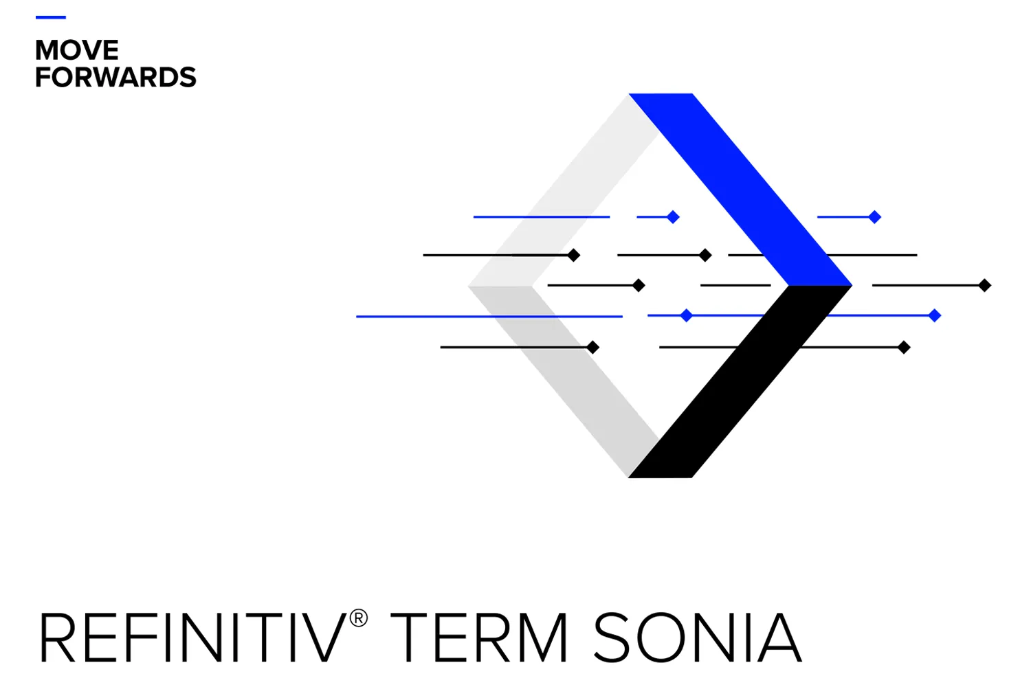 Geometrische blau-schwarze Identität für Refinitiv Term SONIA